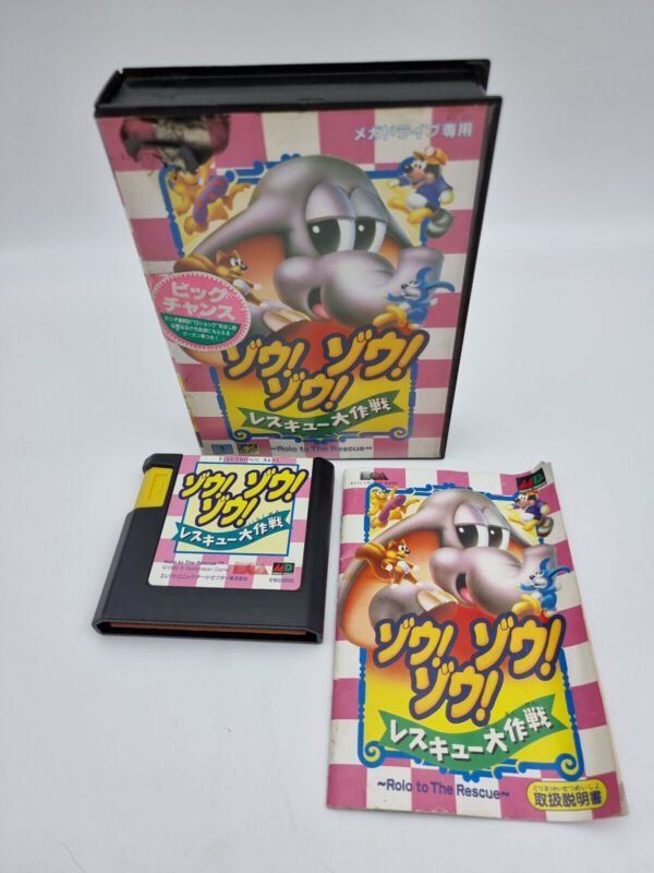 ROLO TO THE RESCUE ZOU ZOU ZOU MEGADRIVE JAPAN USED