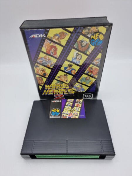 WORLD HEROES 2 NEO GEO AES JAPAN BOX USED ORIGINAL