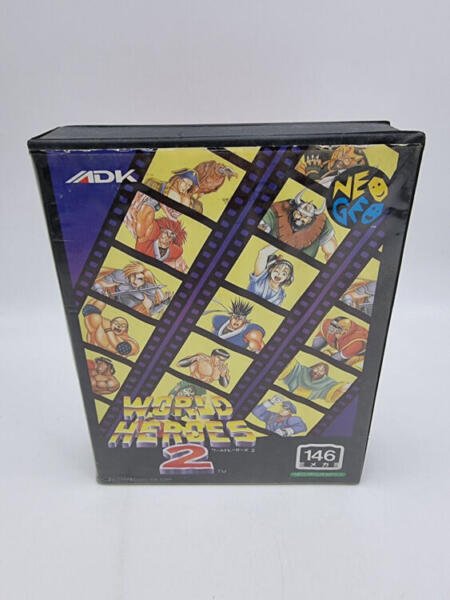 WORLD HEROES 2 NEO GEO AES JAPAN BOX USED ORIGINAL - Image 2