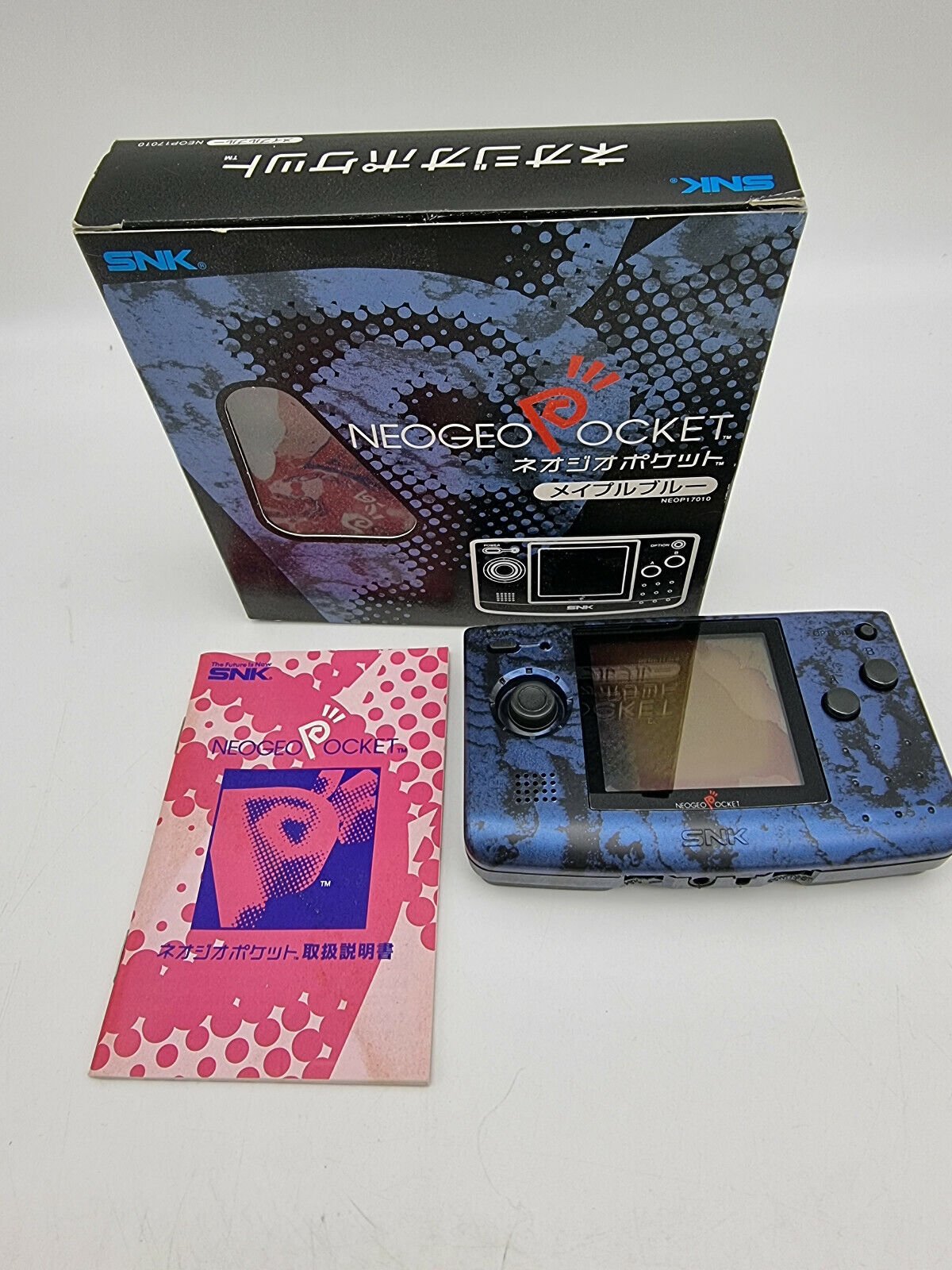 NEO GEO POCKET CAMOUFLAGE CONSOLE BLUE BOX JAPAN