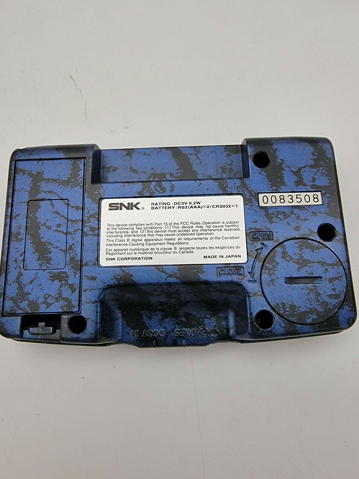 NEO GEO POCKET CAMOUFLAGE CONSOLE BLUE BOX JAPAN - Image 7