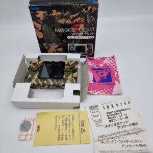 NEO GEO POCKET CAMOUFLAGE CONSOLE BROWN STAINED SCREEN BOX JAPAN USED TESTED