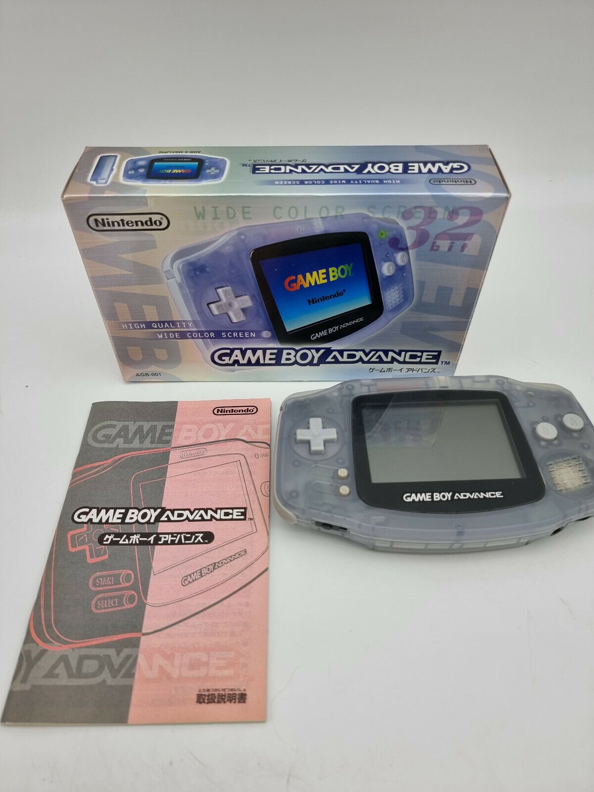 CONSOLE GAME BOY ADVANCE CLEAR BLUE BOX TESTED JAPAN USED - Japan Game ...