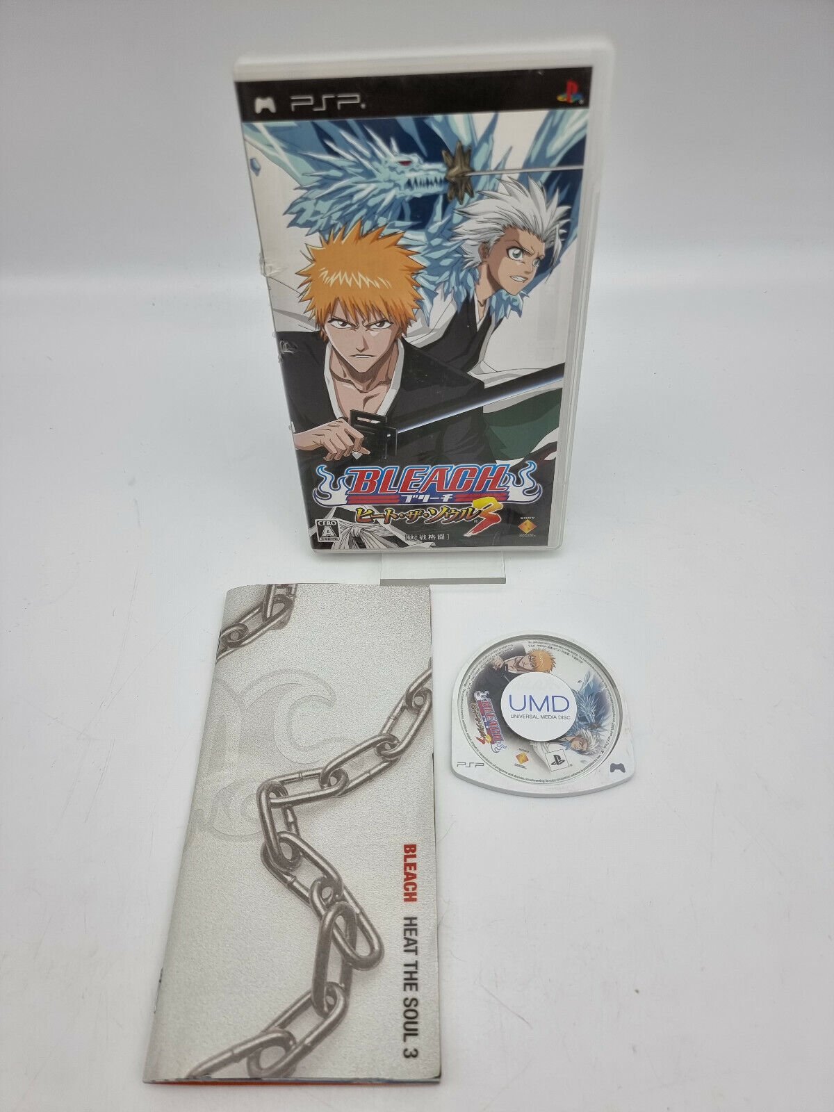 BLEACH HEAT THE SOUL 3 PSP JAPAN USED TESTED