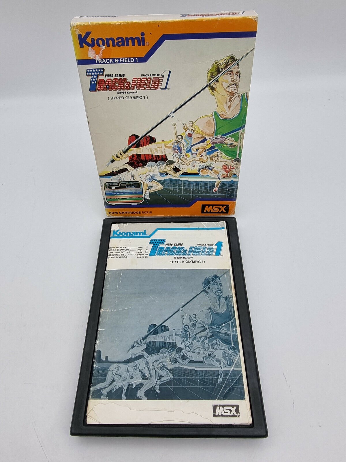 TRACK&FIELD 1 HYPER OLYMPIC 1 MSX JAPAN USED - Image 2