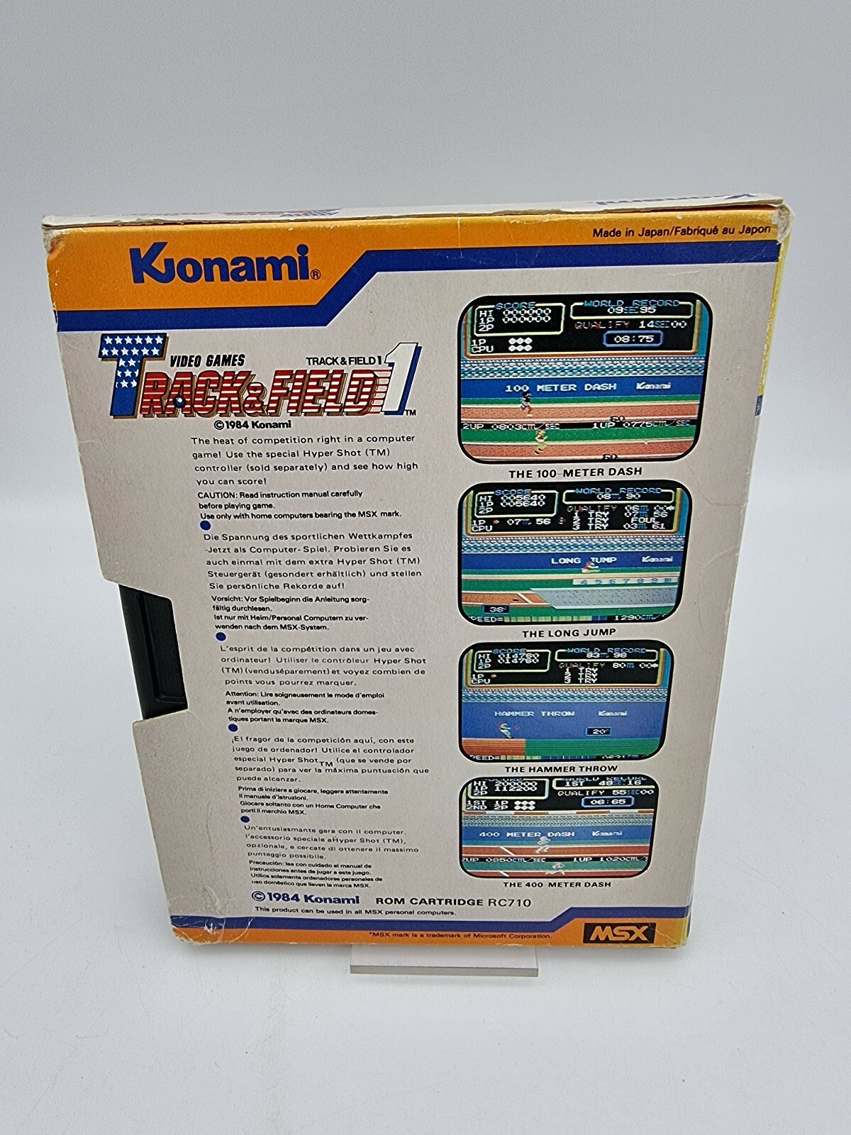 TRACK&FIELD 1 HYPER OLYMPIC 1 MSX JAPAN USED - Image 4
