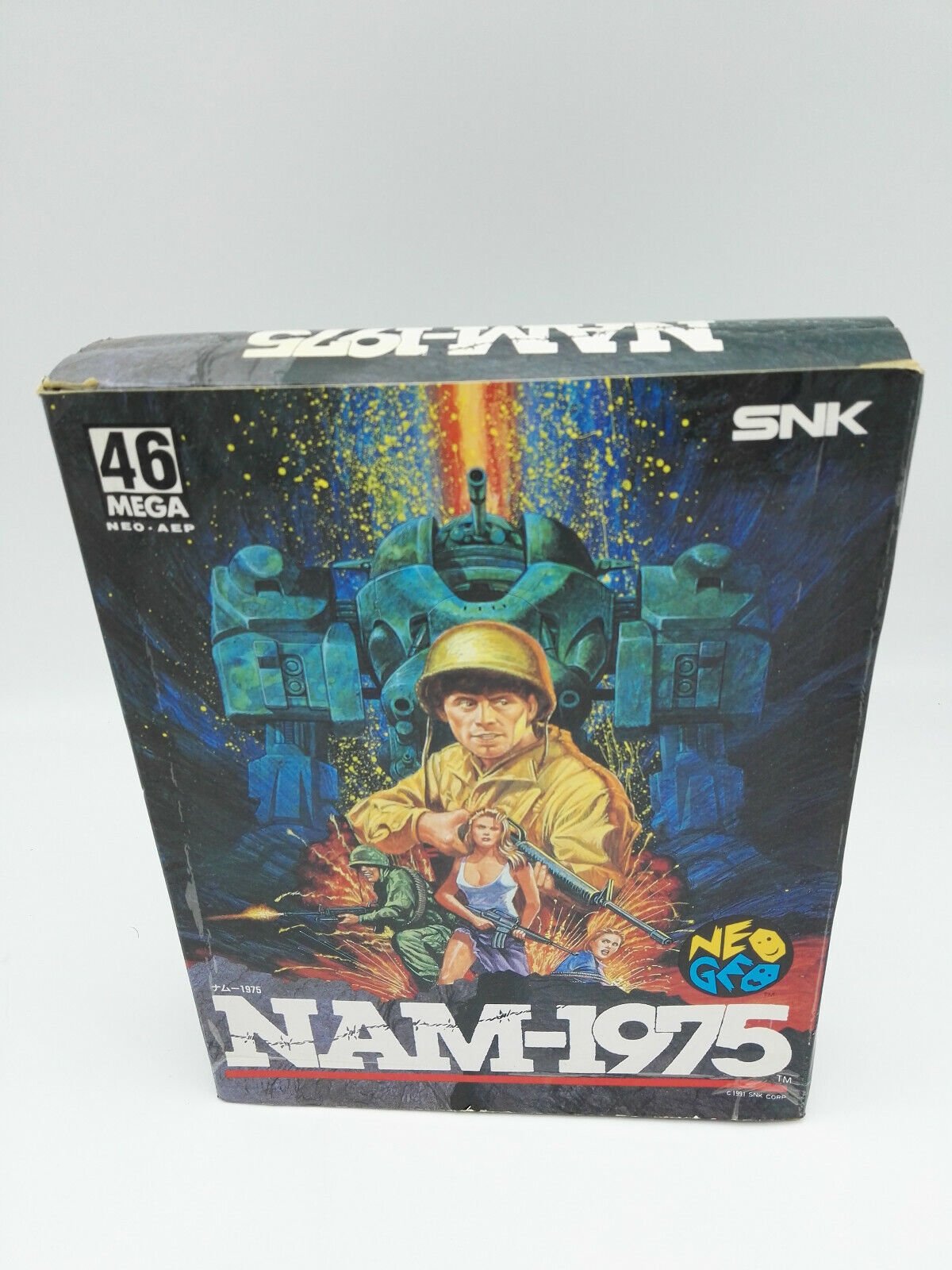 NAM 1975 CARTON BOX NEO GEO AES JAPAN USED ORIGINAL GAME - Image 2