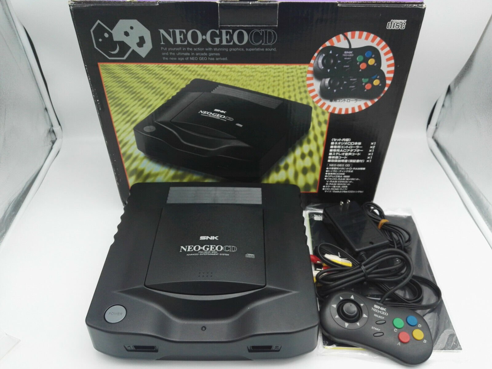 NEO GEO CD CONSOLE BOX TESTED JAPAN USED VERY GOOD CONDITION