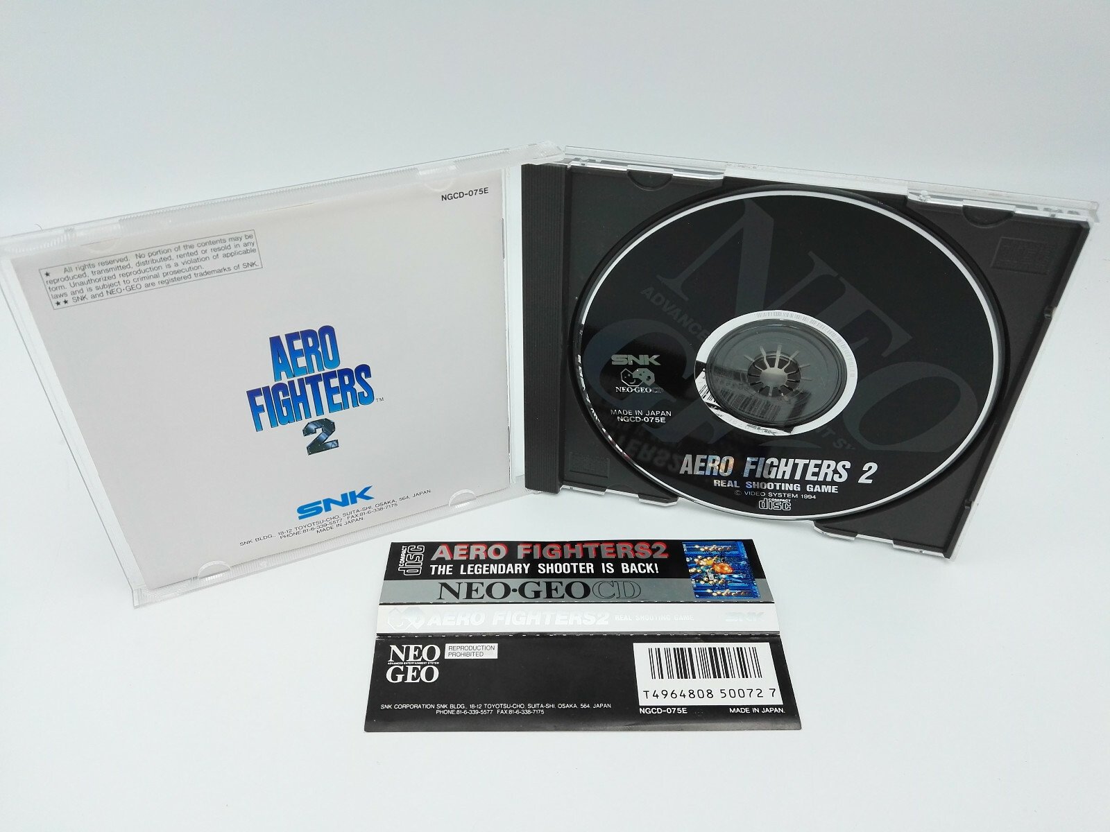 NEO GEO CD AERO FIGHTERS 2 SPINE CARD USA USED - Image 4