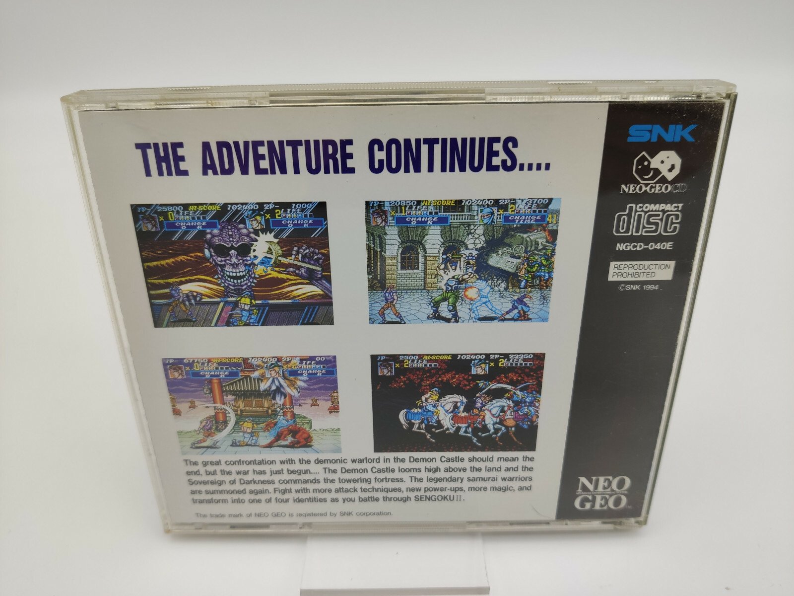 SENGOKU 2 NEO GEO CD USA USED TESTED - Image 2