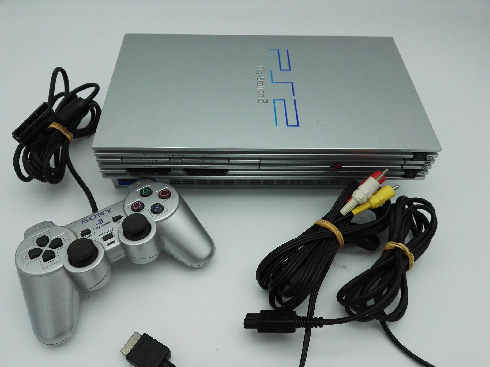 CONSOLE PLAYSTATION 2 SILVER SCPH-39000 NO BOX TESTED JAPAN USED