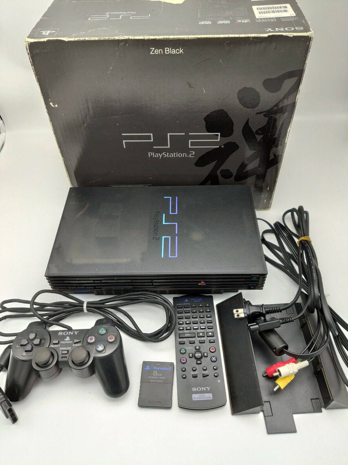 CONSOLE PLAYSTATION 2 ZEN BLACK SCPH-37000 BOX TESTED JAPAN